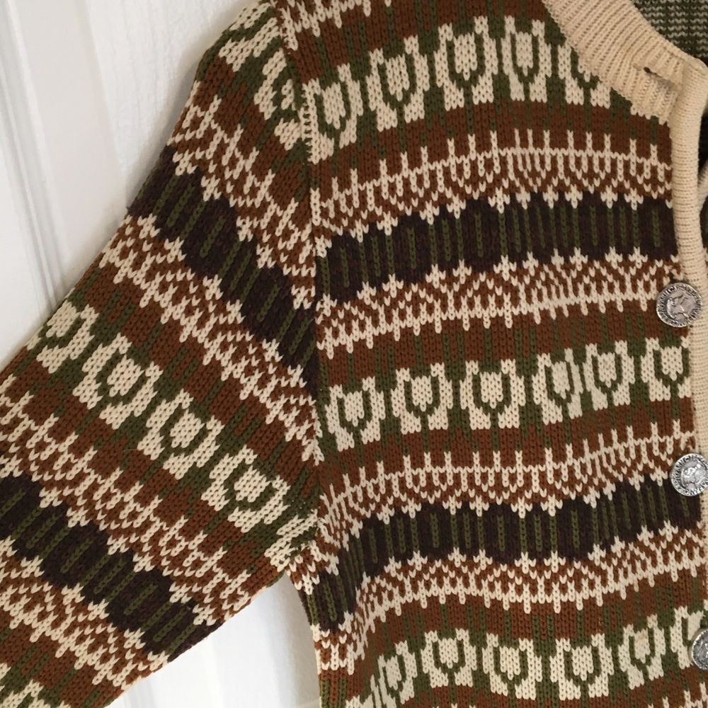 Vintage Australian Wool Norwegian Inspired Cardi - Picture 3 of 16